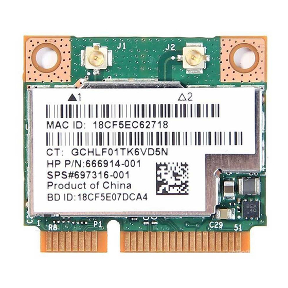 Broadcom BCM943228HMB Gebruikershandleiding