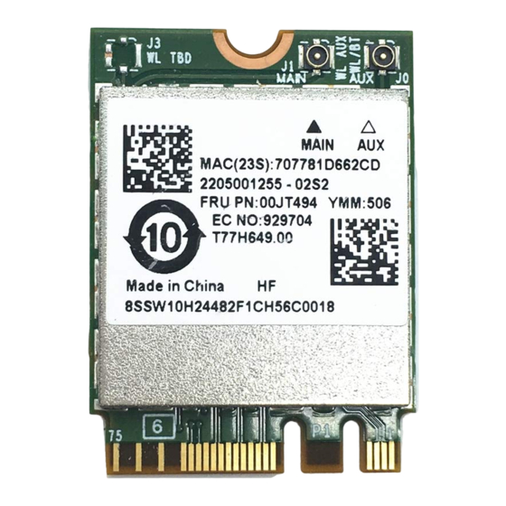 Broadcom BCM94350ZAE Gebruikershandleiding