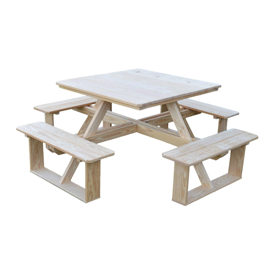 A&L Furniture 44 Square Walk-in Table 組み立て説明書