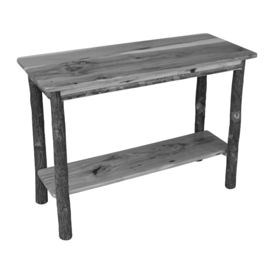 A&L Furniture Hickory Solid Wood Console Table with Shelf Istruzioni per il montaggio