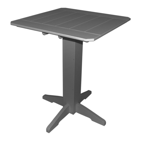 A&L Furniture Poly 33 Square Dining Table Istruzioni per il montaggio