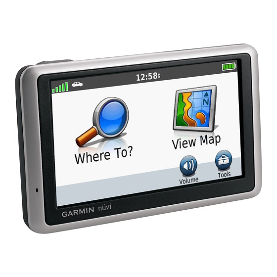 Garmin 1300T - Nuvi Gps Navigation System Hızlı Başlangıç Kılavuzu