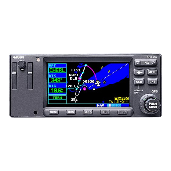 Garmin 400W Series Instructions Manual