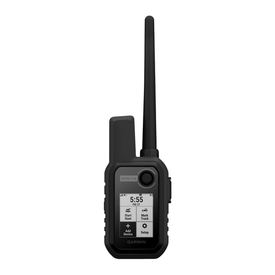 Garmin ALPHA 10 Instrukcja obsługi