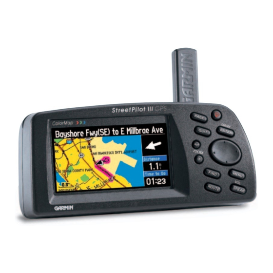 Garmin StreetPilot III Spécifications