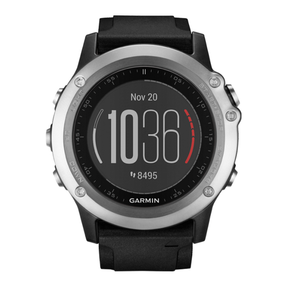 Garmin Fenix 3/HR Kullanıcı El Kitabı