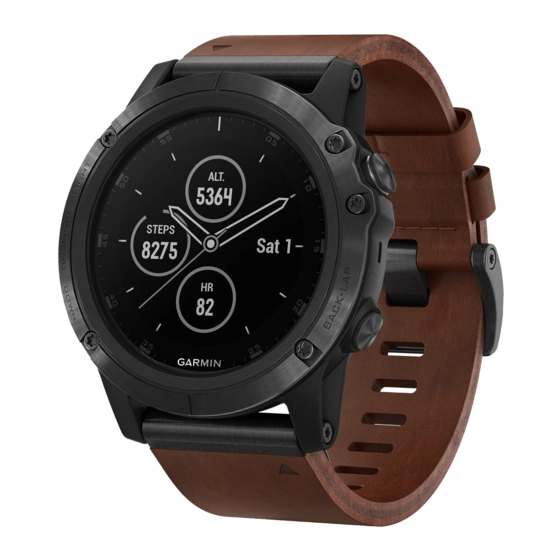 Garmin Fenix 5x Kullanıcı El Kitabı