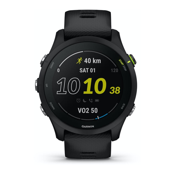 Garmin FORERUNNER 255 Series Panduan Memulai Cepat