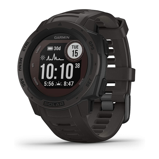 Garmin INSTINCT SOLAR Panduan Pemilik