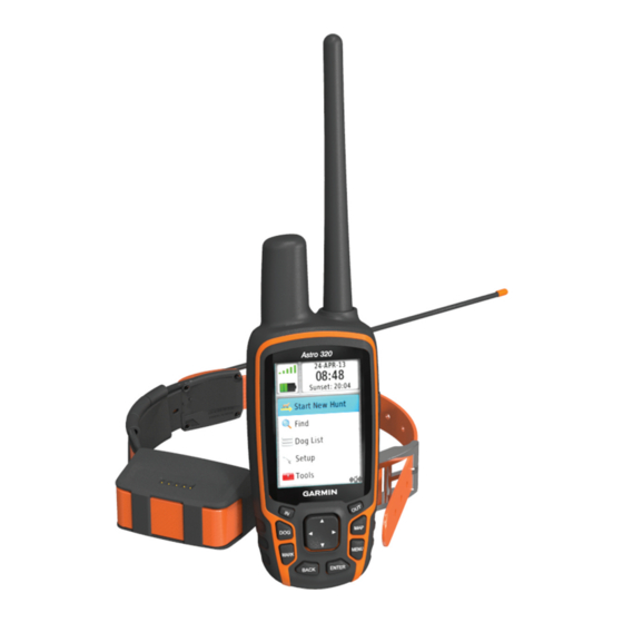 Garmin Astro 320 with T5 Instrukcja obsługi