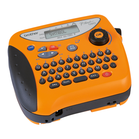 Brother P-TOUCH 1260 Gebruikershandleiding