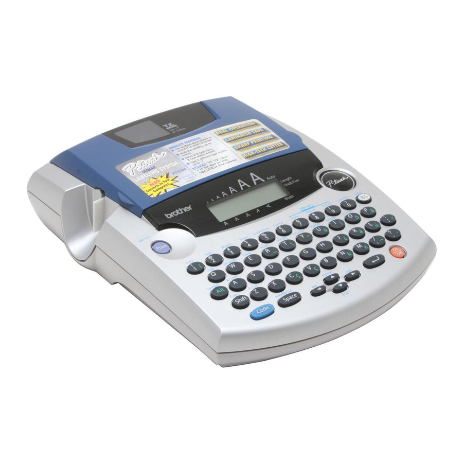 Brother P-touch 2310 Gebruikershandleiding