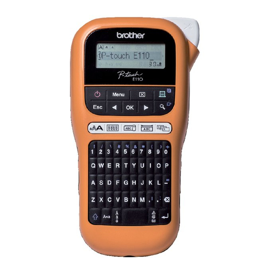 Brother P-touch E110VP Podręcznik użytkownika