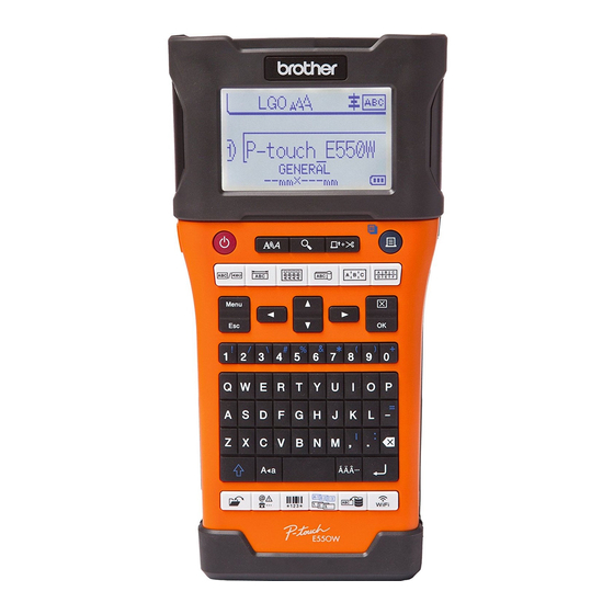 Brother P-touch E550W Handbuch zur Schnelleinrichtung