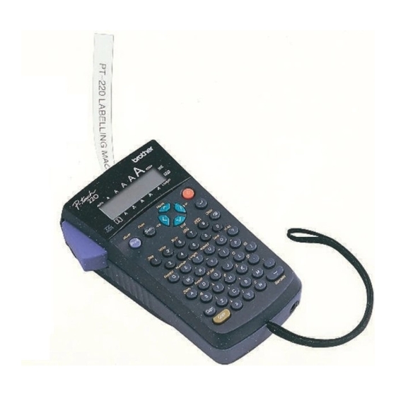 Brother P-touch PT-210E Servicehandleiding