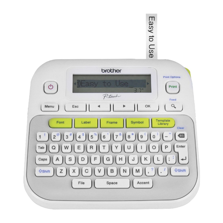 Brother P-Touch PT-D210 Manuale d'uso