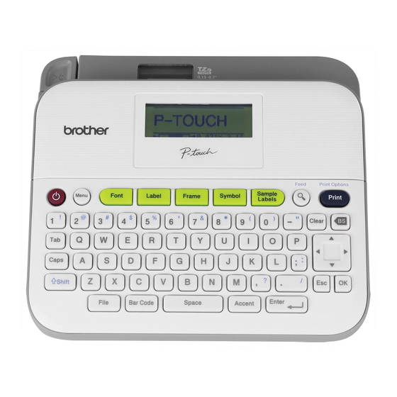 Brother P-touch PT-D400 Panduan Pengguna