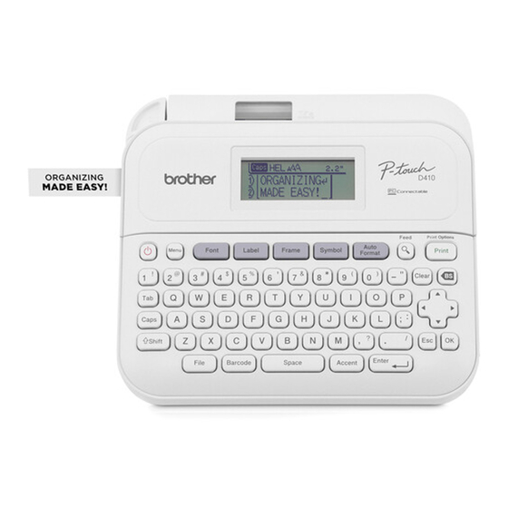 Brother P-touch PT-D410 Manuel