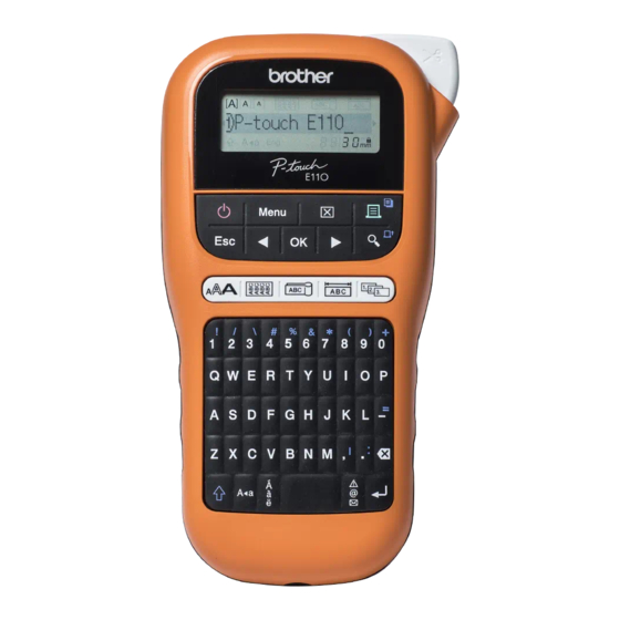 Brother P-touch PT-E110 Manual do utilizador