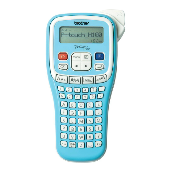 Brother P-Touch PT-H100 Посібник оператора