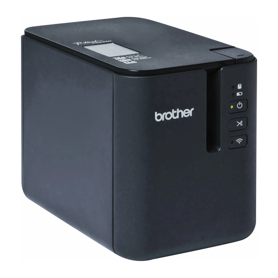 Brother p900w Snelstarthandleiding