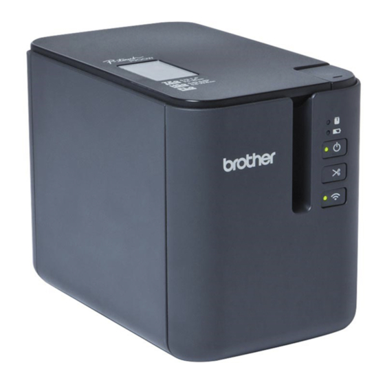 Brother PT-P900W Quick Setup Manual