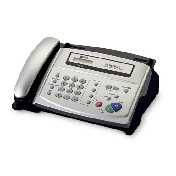 Brother FAX-236S Especificaciones