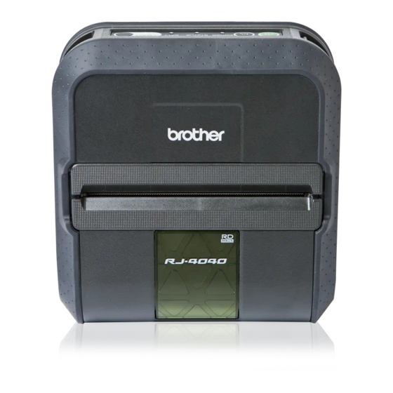 Brother RuggedJet RJ-4040 Manual do utilizador