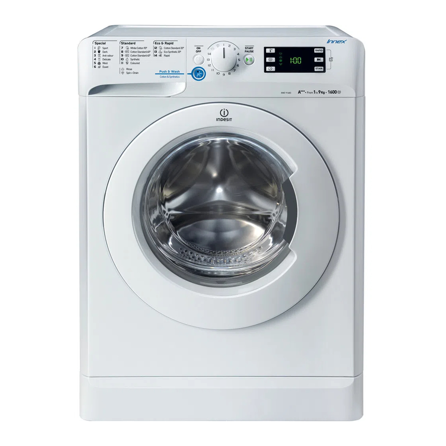 Indesit XWE 91282 Petunjuk Penggunaan Manual