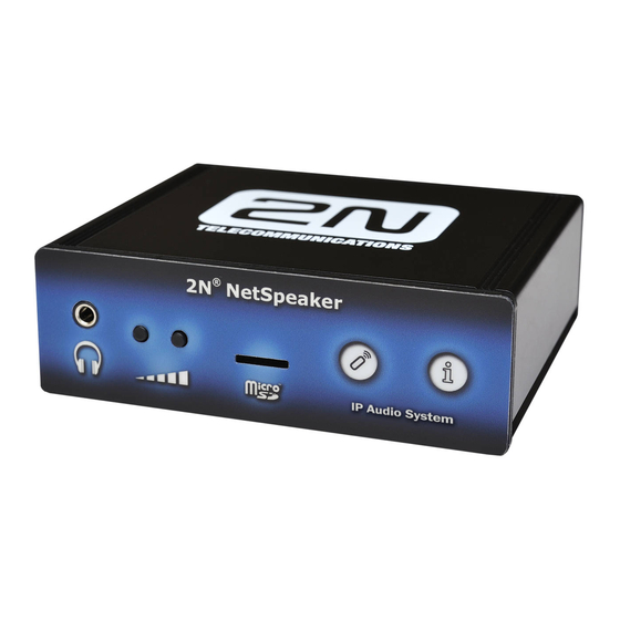 2N NetSpeaker User Manual