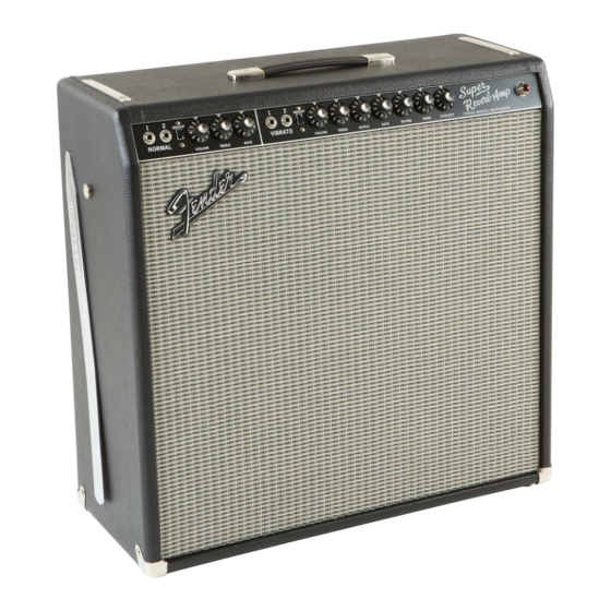 Fender '65 Super Reverb-Amp 사용 설명서