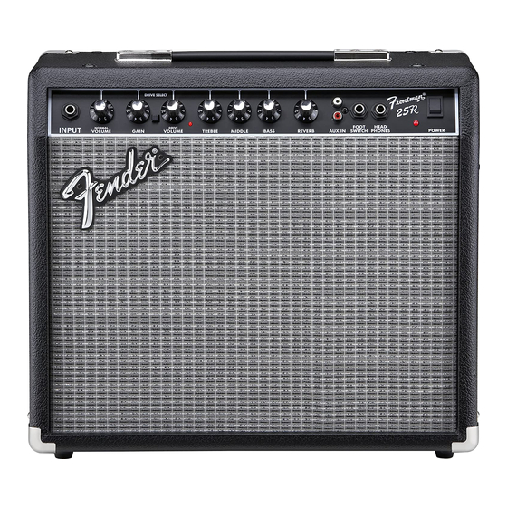 Fender Frontman 25R Instrukcja serwisowa