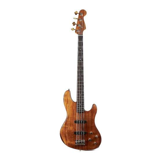 Fender Victor Bailey Jazz Bass Manual do utilizador