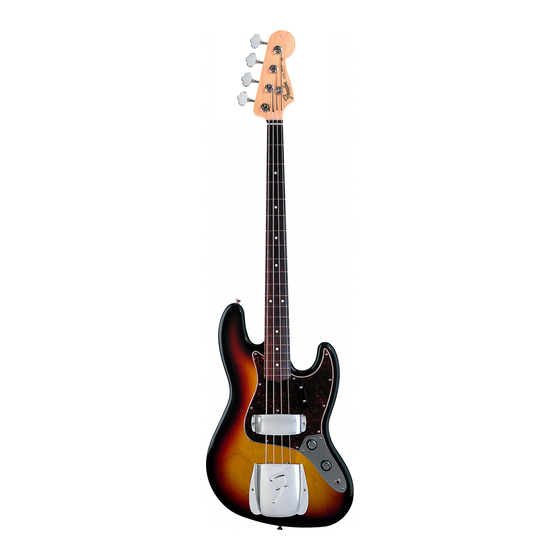 Fender Vintage '62 Jazz Bass Manual de instrucciones