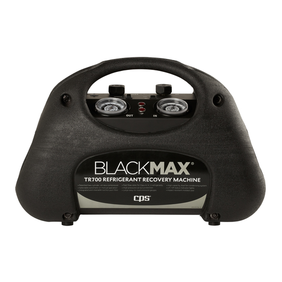 CPS Products BLACKMAX TR710C Series Gebruikershandleiding