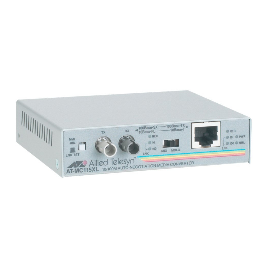 Allied Telesis AT-MC110 Series Lembar data