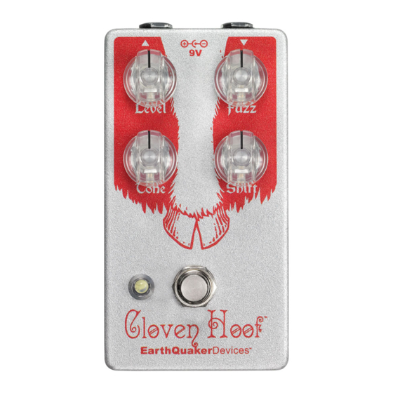 EarthQuaker Devices Cloven Hoof 운영 매뉴얼