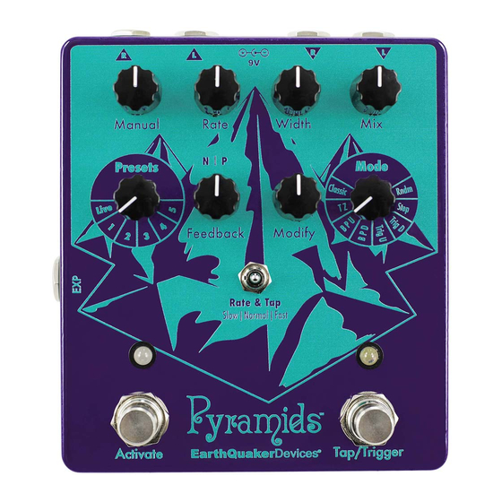 EarthQuaker Devices Pyramids 운영 매뉴얼