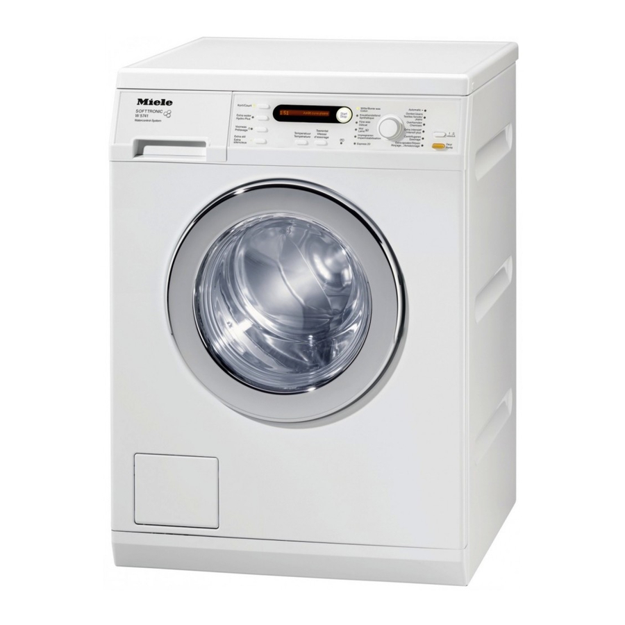 Miele W 5741 Hızlı Başlangıç Kılavuzu