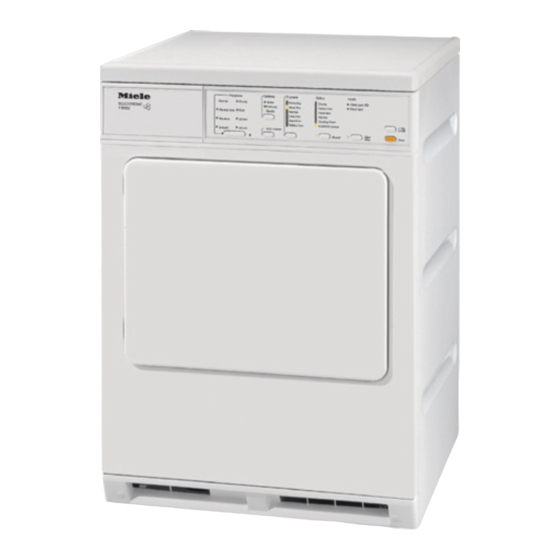 Miele T 8002  VENT ED DRYER - OPERATING AND Betriebs- und Installationshandbuch