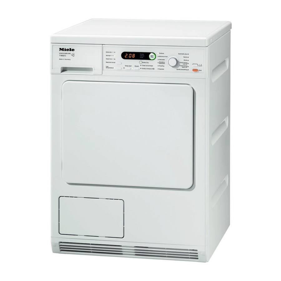 Miele T 8822 C Snelstarthandleiding