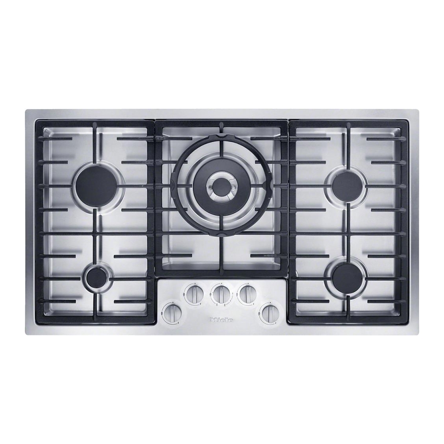 Miele Gas cooktop Instruções de utilização e de instalação