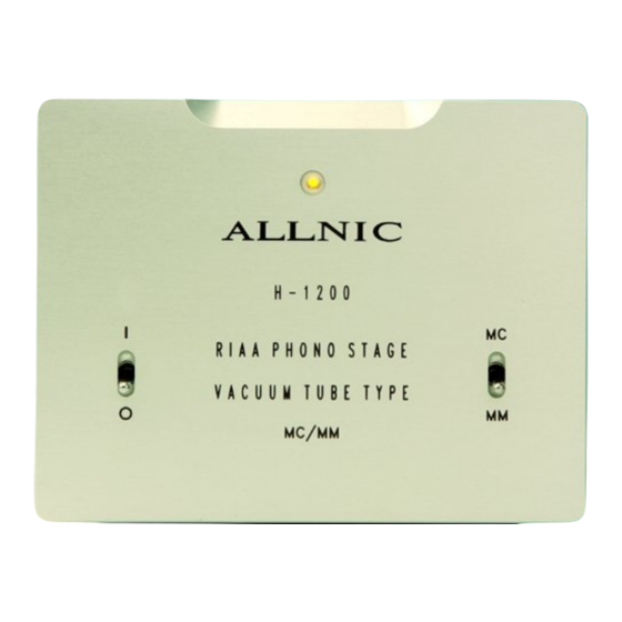 ALLNIC AUDIO H-1200 Instrukcja obsługi