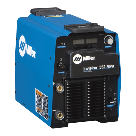 Miller Invision 352 MPa Auto-Line CE Gebruikershandleiding