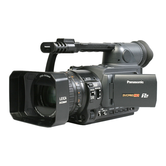 Panasonic AG HVX200 - Camcorder Broszura i specyfikacje