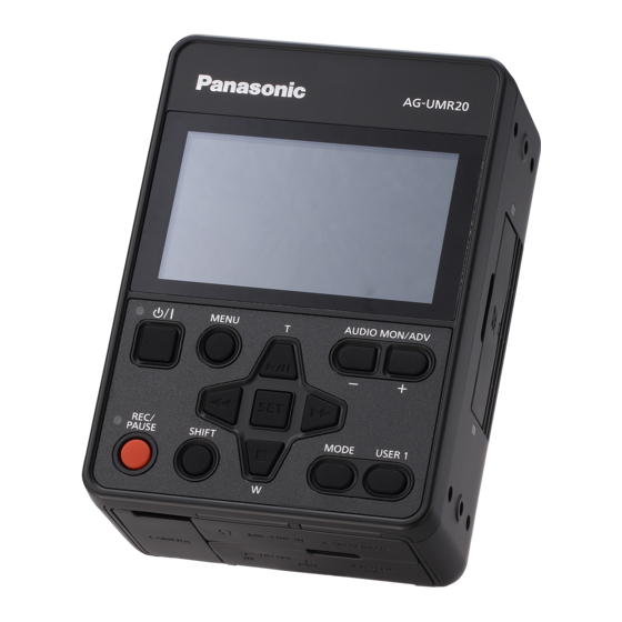 Panasonic AG-UCK20 Prosedur Pembaruan Firmware