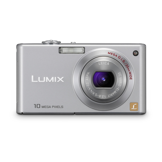 Panasonic DMC-FX37S - Lumix Digital Camera (Inglês) Instruções básicas de funcionamento