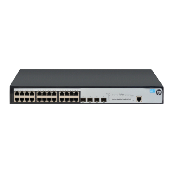 HP 1920 Gigabit Ethernet Switch Series Podręcznik dla początkujących