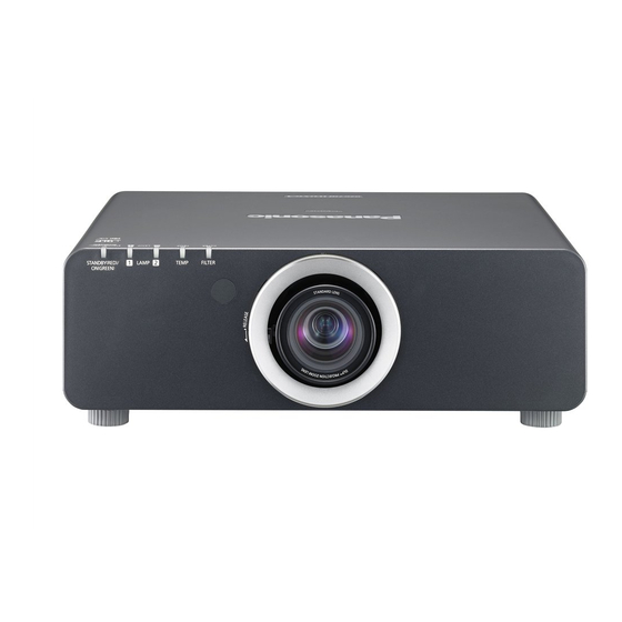 Panasonic DLP PT-D6000 Arkusz specyfikacji