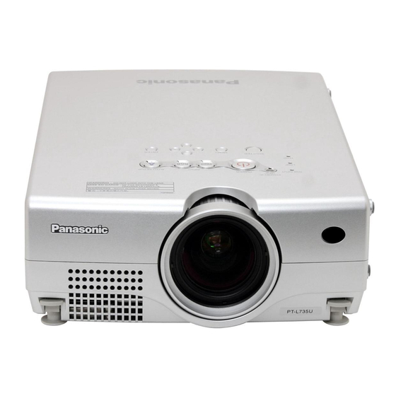 Panasonic PT-L735 Ficheiro de especificações